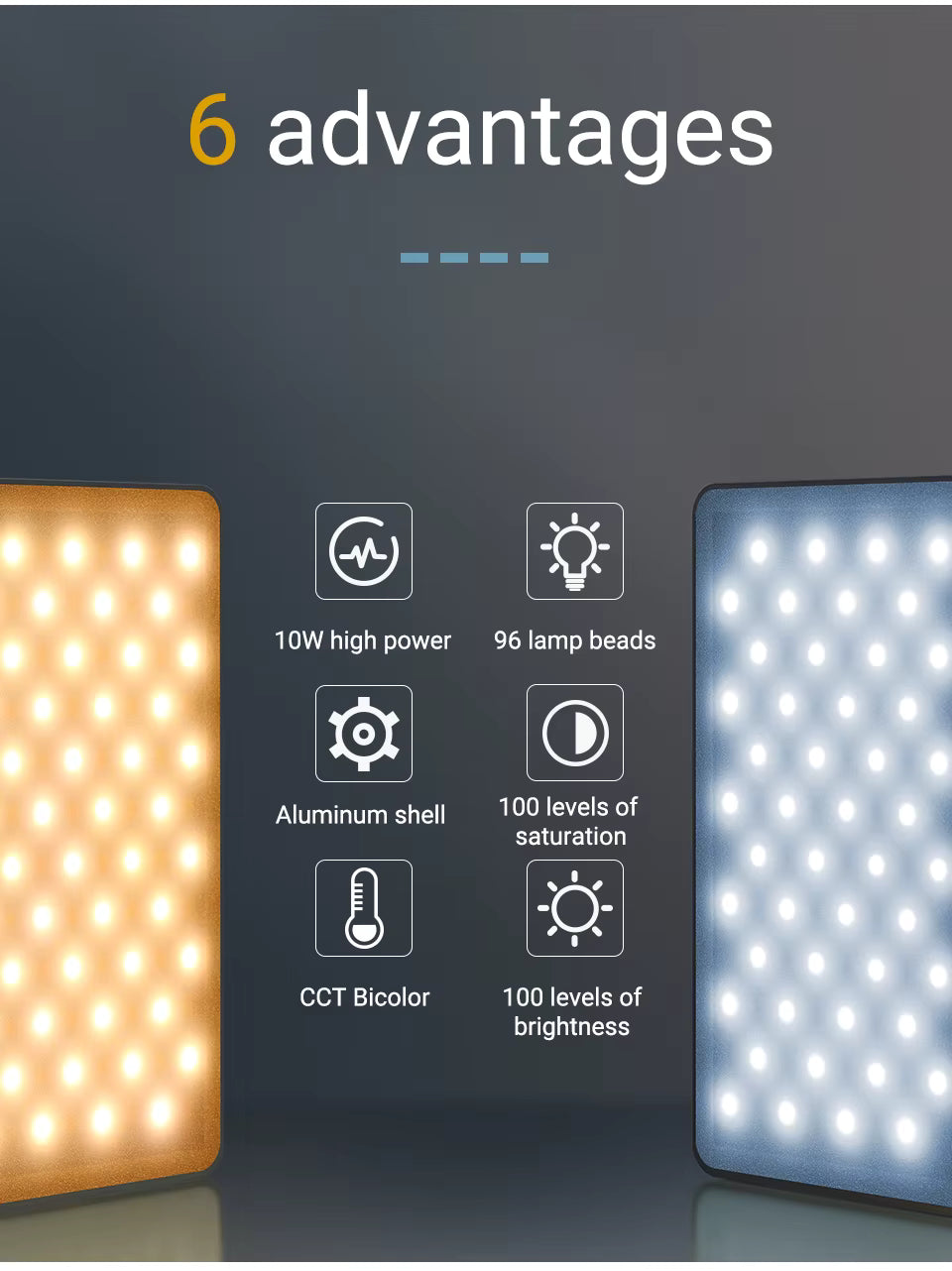 Pro LED Video Light Panel with Remote Control & Adjustable Brightness
